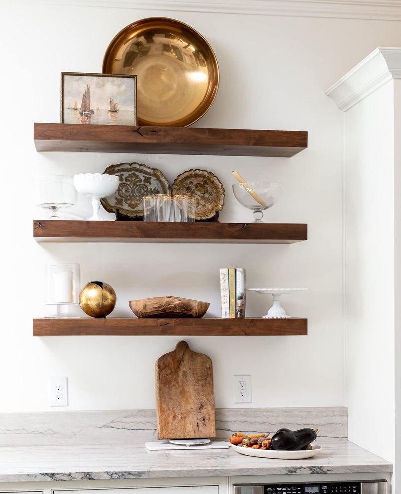 LEOPO Black 20 Pack-10 inch Floating Shelf Bracket, Concealed Shelf Support,Hidden Brackets for Floating Wood Shelves - Image 2